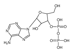 [(2R,3S,4R,5R)-5-(6-aminopurin-9-yl)-4-hydroxy-2-(hydroxymethyl)oxolan-3-yl] phosphono hydrogen phosphate结构式