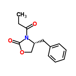 (R)-(-)-4-Benzyl-3-propionyl-2-oxazolidinone Structure