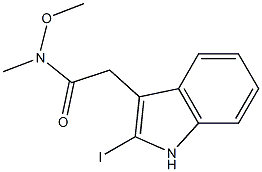 2-(2-iodo-1H-indol-3-yl)-N-methoxy-N-methylacetamide结构式