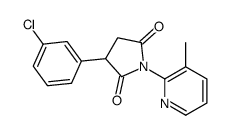 3-(3-Chlorophenyl)-1-(3-methyl-2-pyridinyl)-2,5-pyrrolidinedione Structure