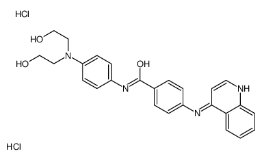 N-[4-(bis(2-hydroxyethyl)amino)phenyl]-4-(quinolin-4-ylamino)benzamide dihydrochloride结构式