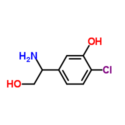 5-(1-Amino-2-hydroxyethyl)-2-chlorophenol结构式
