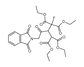 Tetraethyl 1-fluoro-2-(2-phthalimidoacetyl)propane-1,1,3,3-tetracarboxylate Structure