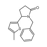 1-benzyl-5-(5-methylthiophene-2-yl)pyrrolidin-2-one结构式