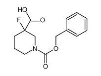 3-氟-1,3-哌啶二羧酸 1-(苯基甲基)酯结构式
