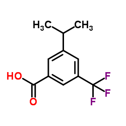 3-Isopropyl-5-(trifluoromethyl)benzoic acid结构式