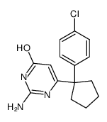 2-amino-6-[1-(4-chlorophenyl)cyclopentyl]pyrimidin-4-ol结构式