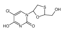 5-chloro-1-[(2S,5R)-2-(hydroxymethyl)-1,3-oxathiolan-5-yl]pyrimidine-2,4-dione Structure