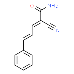 2-CYANO-5-PHENYL-2,4-PENTADIENAMIDE结构式