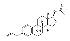 9α-hydroxy-estra-1,3,5(10)-triene-3,17β-diyl diacetate Structure