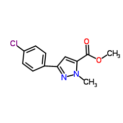 Methyl 3-(4-chlorophenyl)-1-methyl-1H-pyrazole-5-carboxylate Structure