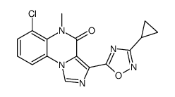 6-chloro-3-(3-cyclopropyl-1,2,4-oxadiazol-5-yl)-5-methylimidazo[1,5-a]quinoxalin-4-one Structure