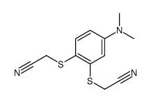 2-[2-(cyanomethylsulfanyl)-4-(dimethylamino)phenyl]sulfanylacetonitrile Structure