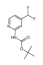 tert-butyl (4-(difluoromethyl)pyridin-2-yl)carbamate结构式