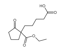 5-(1-(ethoxycarbonyl)-2-oxocyclopentyl)pentanoic acid结构式