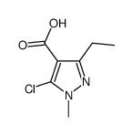 5-CHLORO-3-ETHYL-1-METHYL-1H-PYRAZOLE-4-CARBOXYLIC ACID Structure