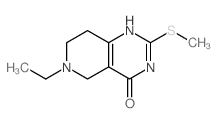 Pyrido[4,3-d]pyrimidin-4(3H)-one,6-ethyl-5,6,7,8-tetrahydro-2-(methylthio)- Structure