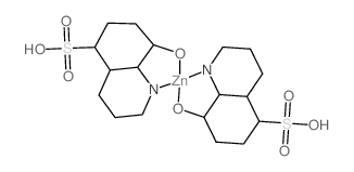Zincate(2-),bis[8-(hydroxy-kO)-5-quinolinesulfonato(2-)-kN1]-, dihydrogen, (T-4)- (9CI)结构式