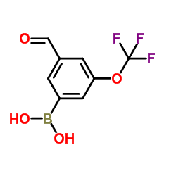 (3-甲酰基-5-(三氟甲氧基)苯基)硼酸结构式