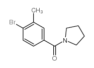 (4-溴-3-甲基苯基羰基)吡咯烷结构式