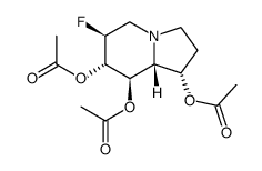 1,7,8-Indolizinetriol, 6-fluorooctahydro-, triacetate (ester), 1S-(1.alpha.,6.beta.,7.alpha.,8.beta.,8a.beta.)- structure