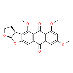 (3aS)-2,3,3aα,12aα-Tetrahydro-4,6,8-trimethoxyanthra[2,3-b]furo[3,2-d]furan-5,10-dione Structure