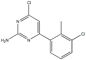 4-chloro-6-(3-chloro-2-methylphenyl)pyrimidin-2-amine Structure