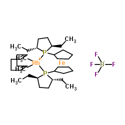 1,1Bis((2R,5R)-2,5-diethylphospholano)ferrocene(cyclooctadiene)rhodium(I) tetrafluoroborate Structure