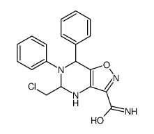 5-(chloromethyl)-6,7-diphenyl-5,7-dihydro-4H-[1,2]oxazolo[4,5-d]pyrimidine-3-carboxamide Structure