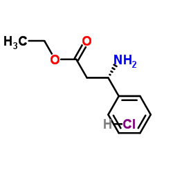 (S)-Ethyl 3-amino-3-phenylpropanoate hydrochloride Structure