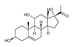 3β,11α,17-trihydroxy-pregn-5-en-20-one Structure