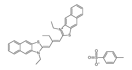 3-ethyl-2-[2-[(3-ethylnaphtho[2,3-d]thiazolin-2-ylidene)methyl]-1-butenyl]naphtho[2,3-d]thiazolium p-toluenesulphonate Structure