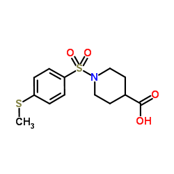 1-{[4-(Methylsulfanyl)phenyl]sulfonyl}-4-piperidinecarboxylic acid Structure