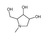 3,4-Pyrrolidinediol,2-(hydroxymethyl)-1-methyl-(9CI) Structure