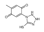 2-methyl-5-(5-sulfanylidenetetrazolidin-1-yl)cyclohexa-2,5-diene-1,4-dione结构式