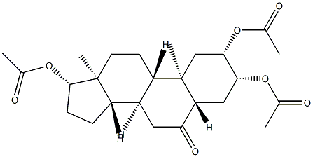 2β,3β,17β-Tris(acetyloxy)-5α-androstan-6-one Structure