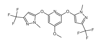 4-methoxy-2,6-bis-(1-methyl-3-trifluoromethyl-pyrazol-5-yloxy)pyridine结构式