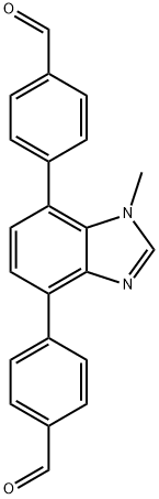 4,4'-(1-methyl-1H-benzo[d]imidazole-4,7-diyl)dibenzaldehyde结构式