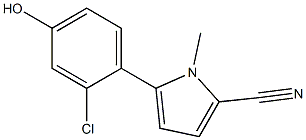 5-(2-chloro-4-hydroxyphenyl)-1-methyl-1H-pyrrole-2-carbonitrile Structure