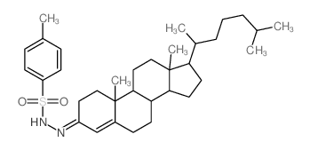 N-[[10,13-dimethyl-17-(6-methylheptan-2-yl)-1,2,6,7,8,9,11,12,14,15,16,17-dodecahydrocyclopenta[a]phenanthren-3-ylidene]amino]-4-methyl-benzenesulfonamide结构式