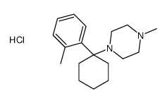 1-methyl-4-[1-(2-methylphenyl)cyclohexyl]piperazine,hydrochloride Structure