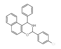 1H-Naphth[1,2-e][1,3]oxazine, 3-(4-chlorophenyl)-2,3-dihydro-1-phenyl-, (1R,3R)-rel- structure