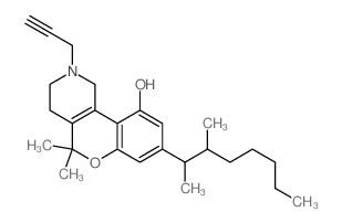 5,5-dimethyl-8-(3-methyloctan-2-yl)-2-prop-2-ynyl-3,4-dihydro-1H-chromeno[4,3-c]pyridin-10-ol Structure