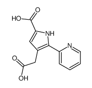 4-(carboxymethyl)-5-pyridin-2-yl-1H-pyrrole-2-carboxylic acid结构式