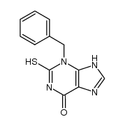 3,9-dihydro-2-mercapto-3-(phenylmethyl)-6H-purin-6-one Structure