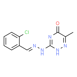 2-chlorobenzaldehyde (6-methyl-5-oxo-4,5-dihydro-1,2,4-triazin-3-yl)hydrazone结构式