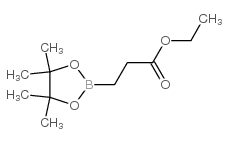 3-(4,4,5,5-四甲基-[1,3,2]二氧杂硼烷-2-基)丙酸乙酯结构式
