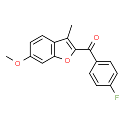 (4-FLUOROPHENYL)(6-METHOXY-3-METHYL-1-BENZOFURAN-2-YL)METHANONE结构式