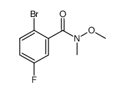 2-bromo-5-fluoro-N-methoxy-N-methylbenzamide结构式