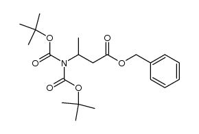 N-bis-Boc-β-methyl-β-alanine benzyl ester结构式